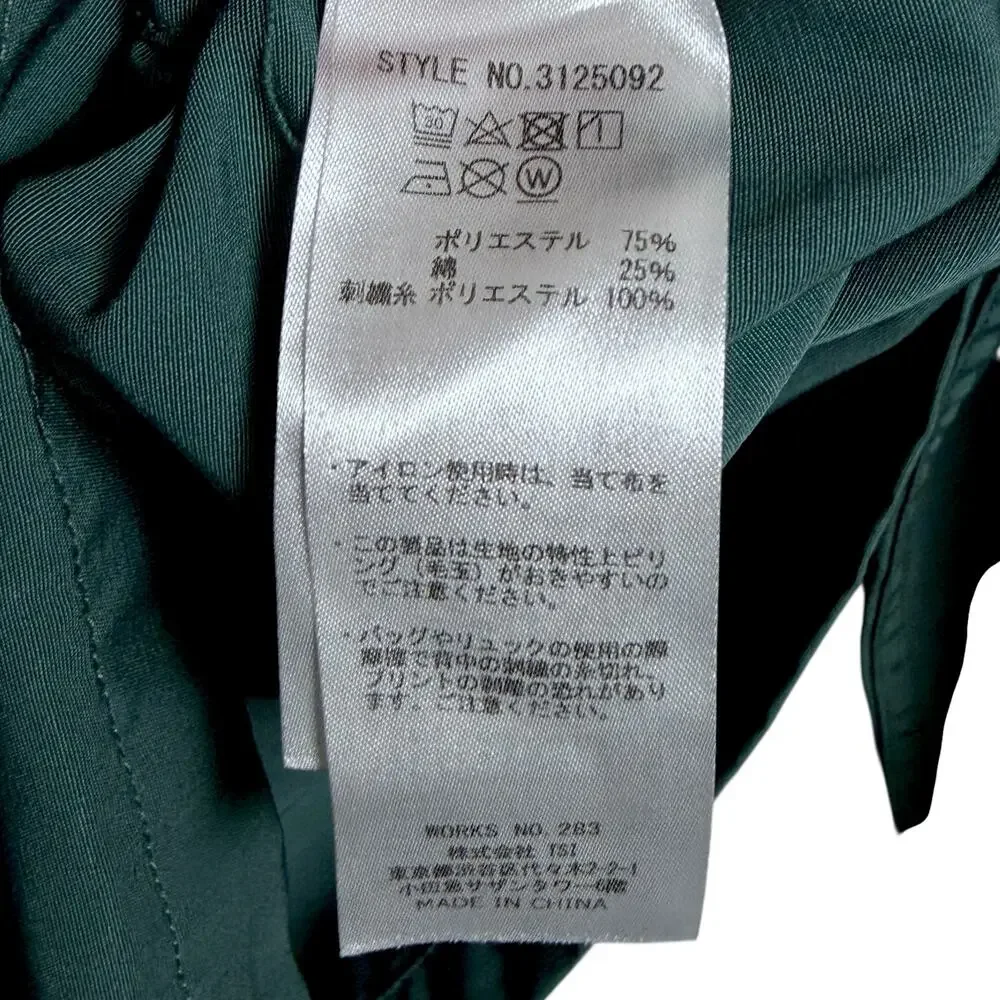 Schott Brothers NYC Long Sleeve Dark Green Embroidered Work Shirt Size L - Picture 10 of 10